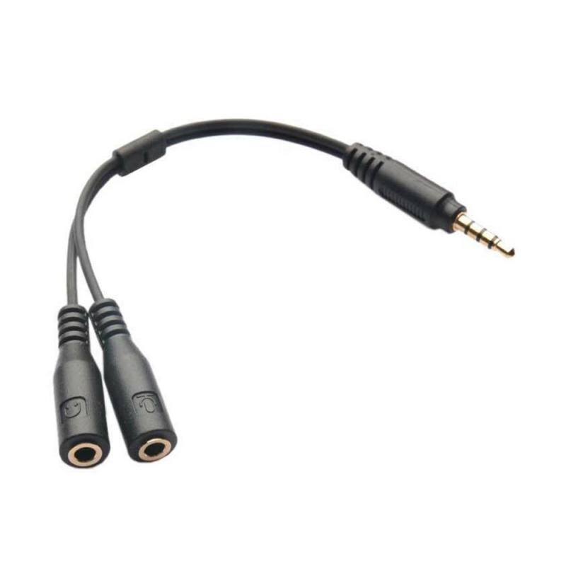 1Pcs 3.5Mm Stereo Audio Male Naar 2 Vrouwelijke Headset Mic Trrs Y Splitter Kabel Adapter Voor Oortelefoon Hoofdtelefoon mobiele Telefoon Adapters: Default Title