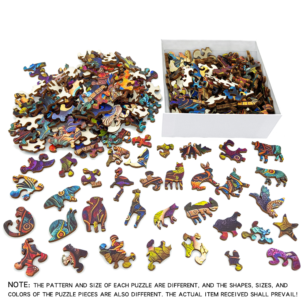 Wooden Jigsaw Puzzles-Wooden Puzzle Adult Unique Shape Advanced Phoenix Wooden Jigsaw Puzzle for Adult, Family Puzzles