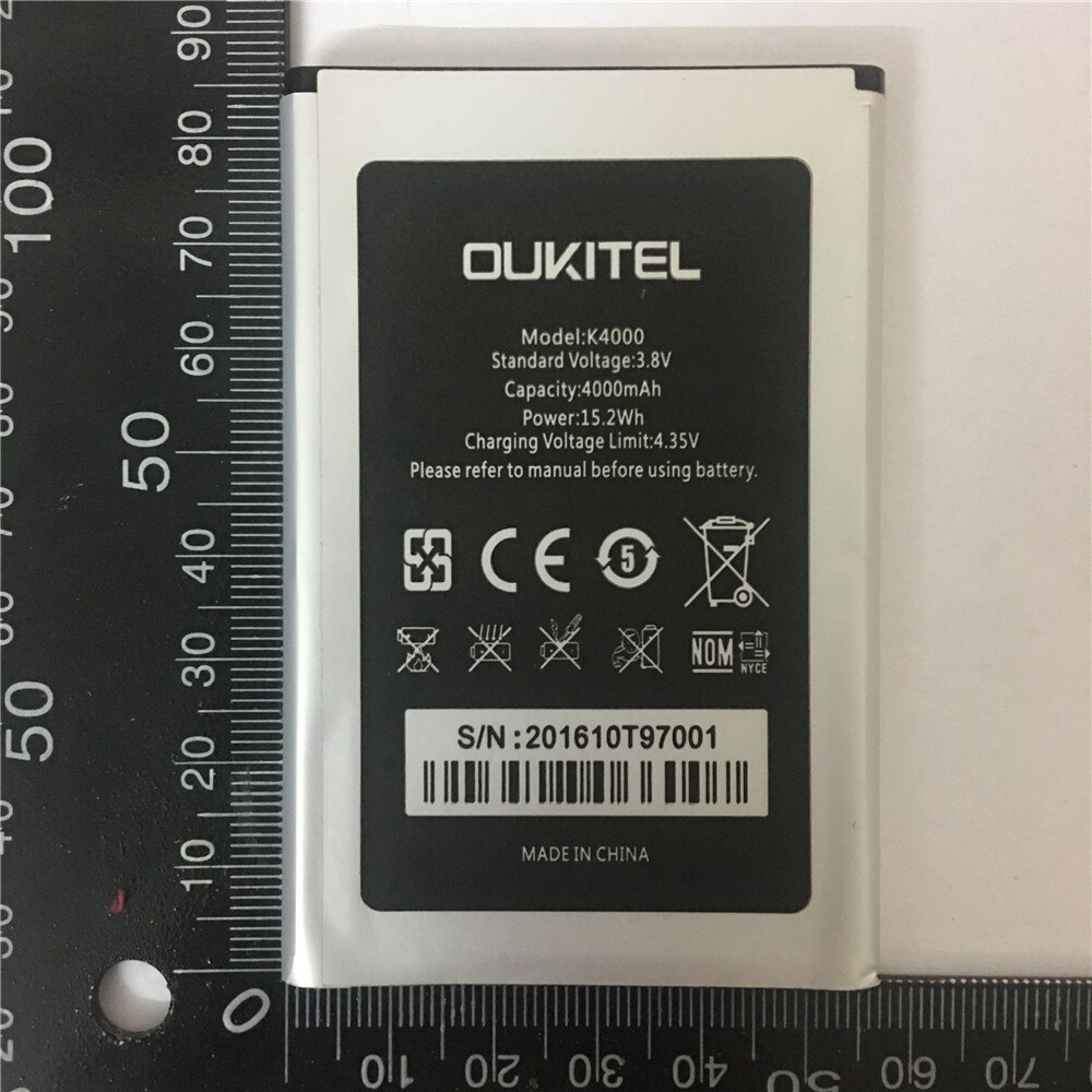 Batterie de téléphone 100% originale pour Oukitel K4000, 1 pièce, accumulateur AKKU pour Oukitel K4000, 4000mAh, not lite not pro