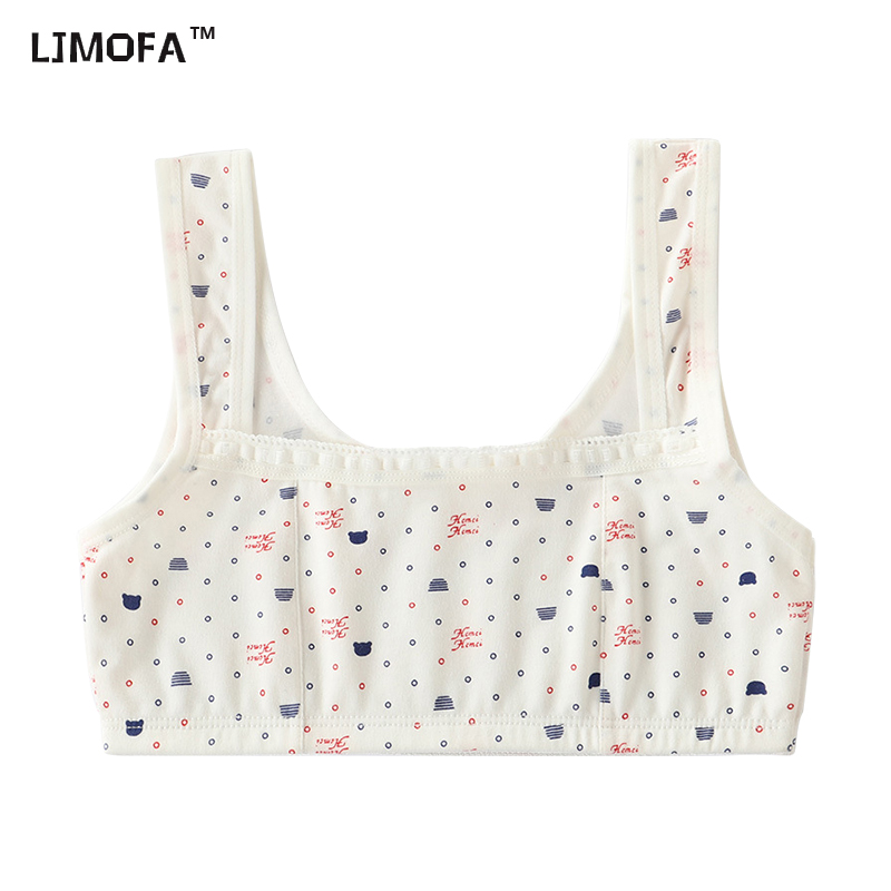 [B232] Backless Beha Meisjes Katoen Mooie Leuke Student Ondergoed Zomer Vest-Stijl Zoete Bloemen Kleine Sling 8-16 Jaar