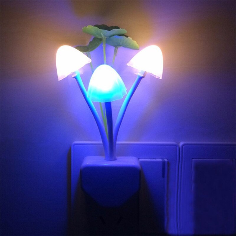 Pilz Nachtlicht Stecker in Lampe LED Nacht Lichter RGB Mit Dämmerungssensor Schlafzimmer Lampe Für freundlicher Baby freundlicher Nachtlicht