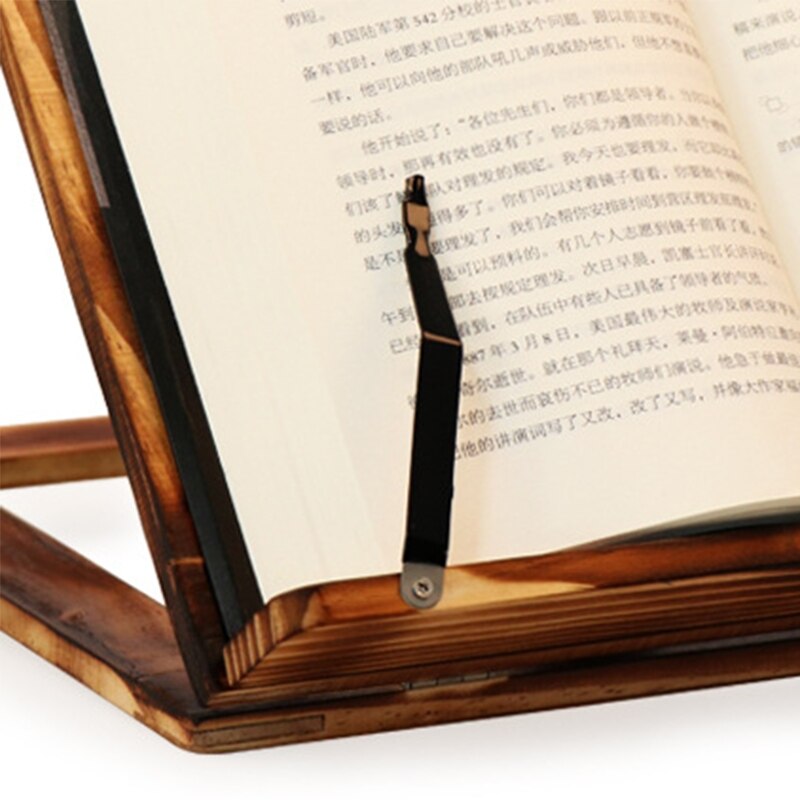 Soporte de escritorio para libros de cocina, sujetalibros para documentos, Retro, ajustable, para lectura