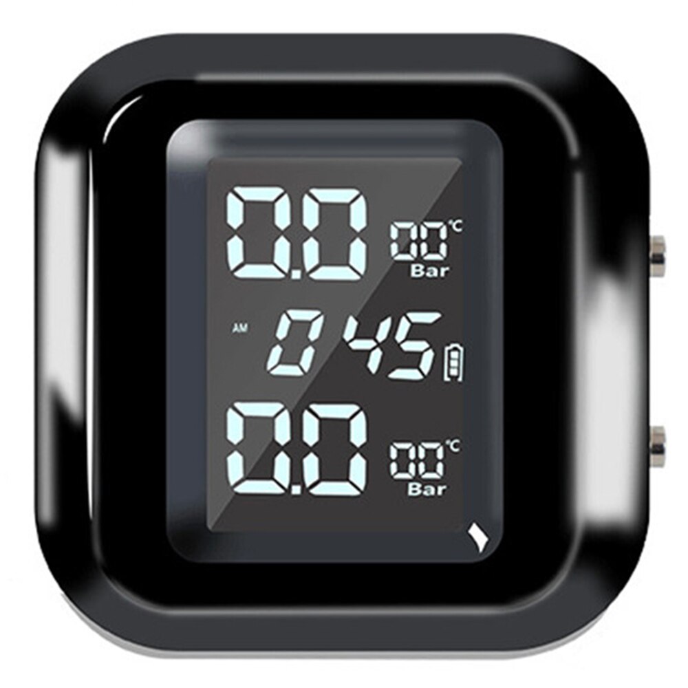 TPMS Tire Pressure Monitoring System Digital LCD With Two External Sensors Easy to install Wireless Motorcycle Accessories 2022