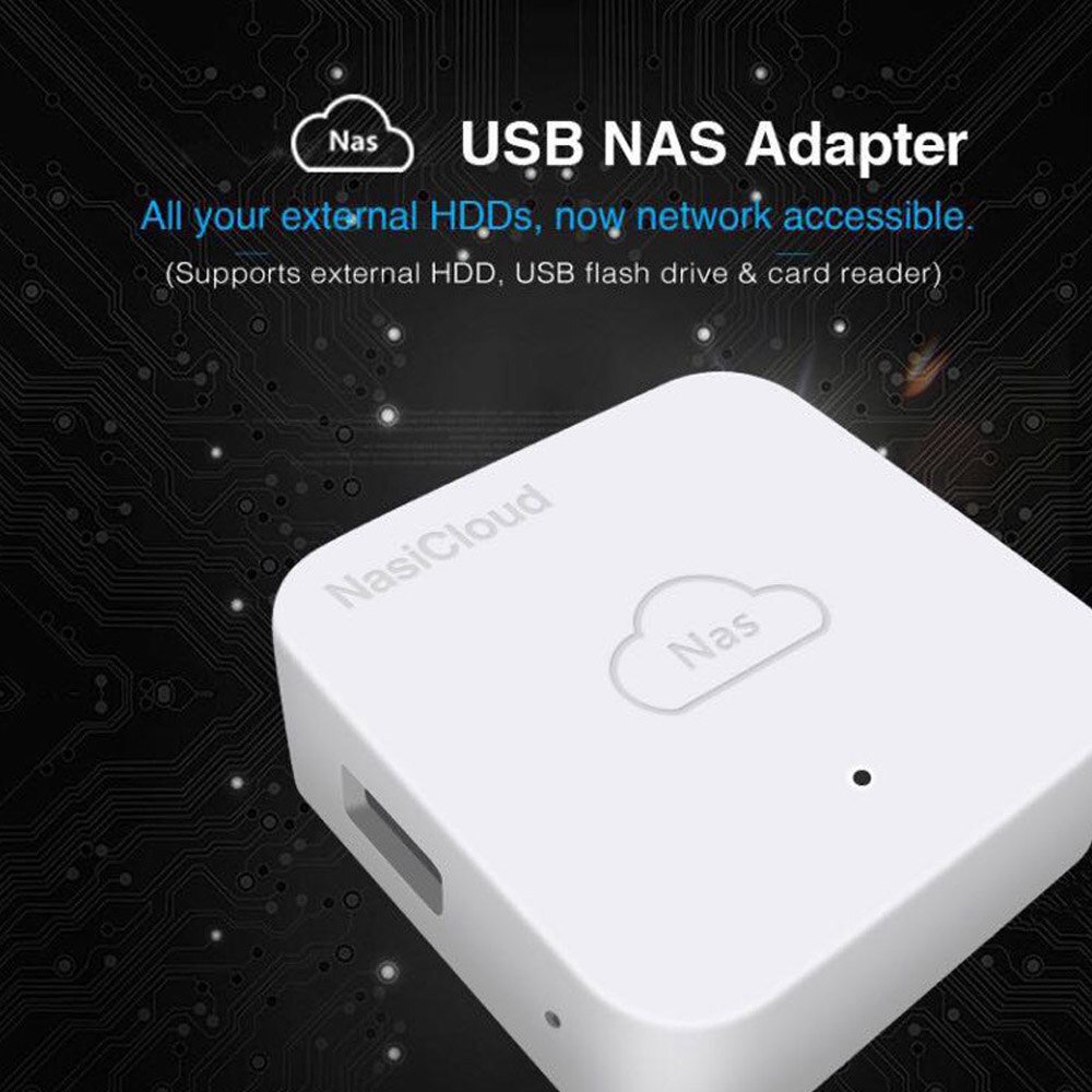 Adaptador de red USB, caja de expansión de disco duro de almacenamiento NAS, Personal, Nube Nascloud A1, Control de aplicación de acceso remoto