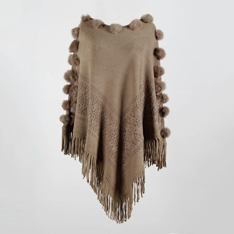 Kvinder lange cardigans toppe efterår vinter afslappet løs langærmet uregelmæssig hem kvast kvist kappe poncho varm damer jumper: Mørk khaki