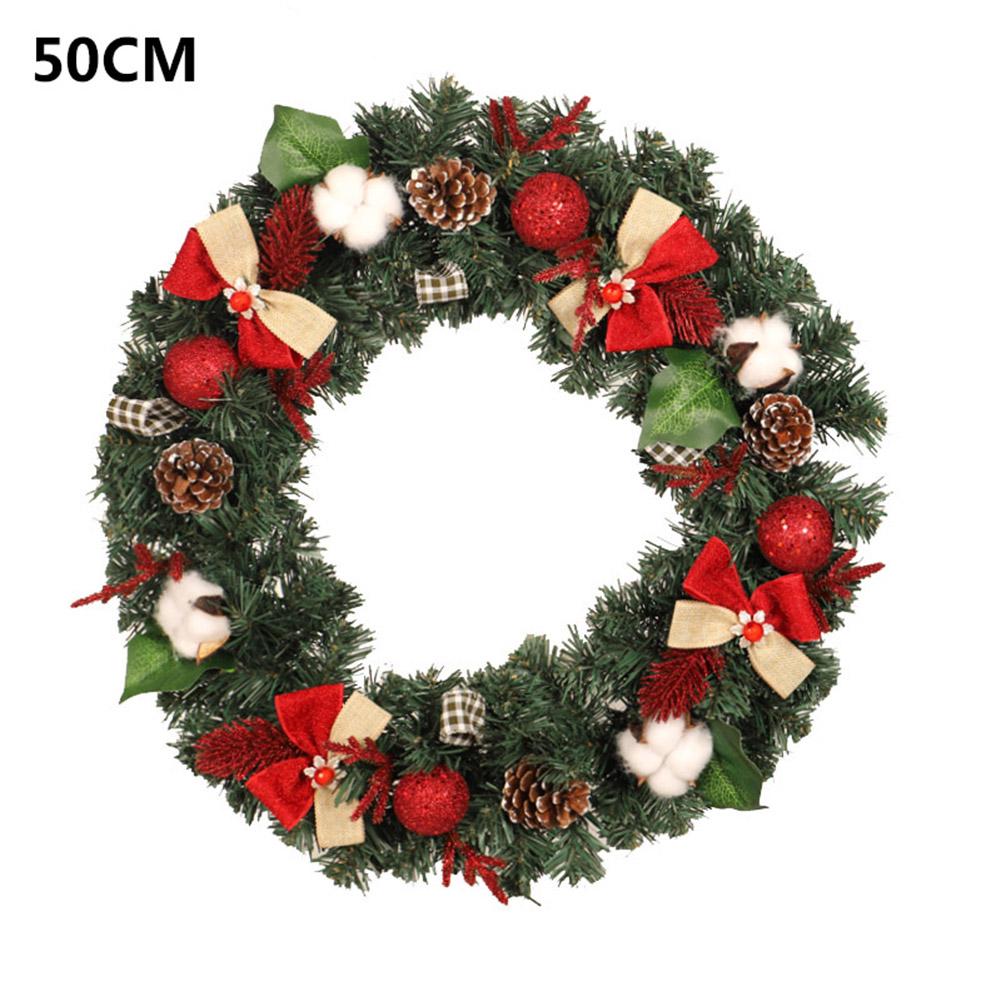 30/40/50cm julekrans håndlavet rotting vedhæng krans shopping juletræsdør dekoration krans guirnalda navidad