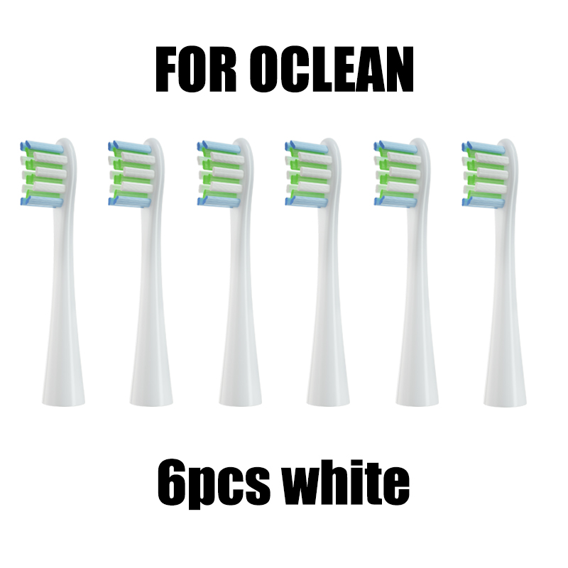 Testine per spazzolini elettrici Oclean da 4/6 pezzi, confezionate sottovuoto universali: Beige