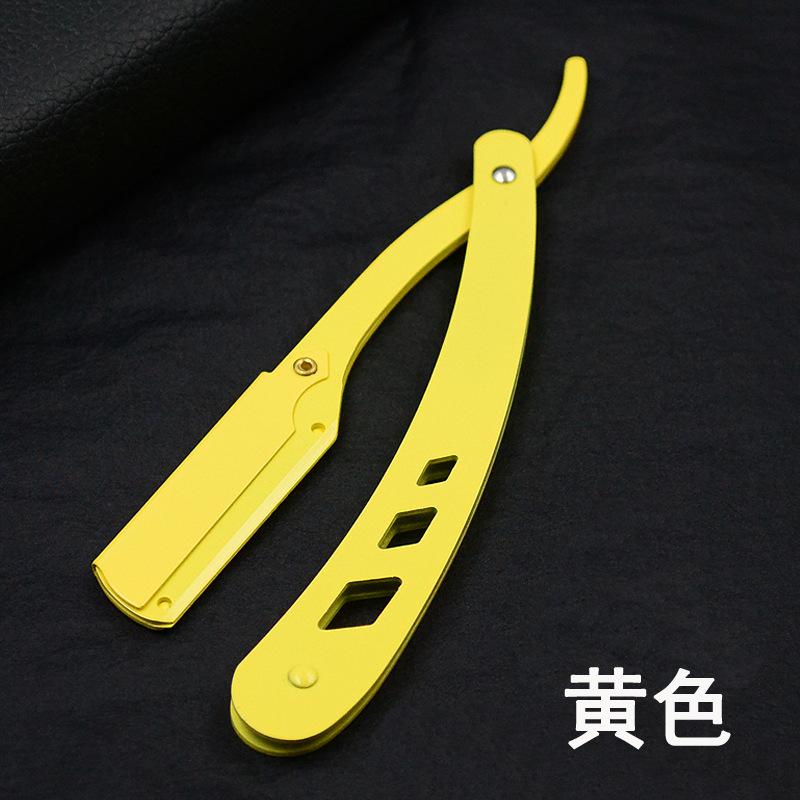 Männer Rasieren Friseur Werkzeuge Haar Rasierer und Klingen Antike Schwarz Klapp Rasiermesser unisex Haar Entfernung (Ohne Klinge): Blau