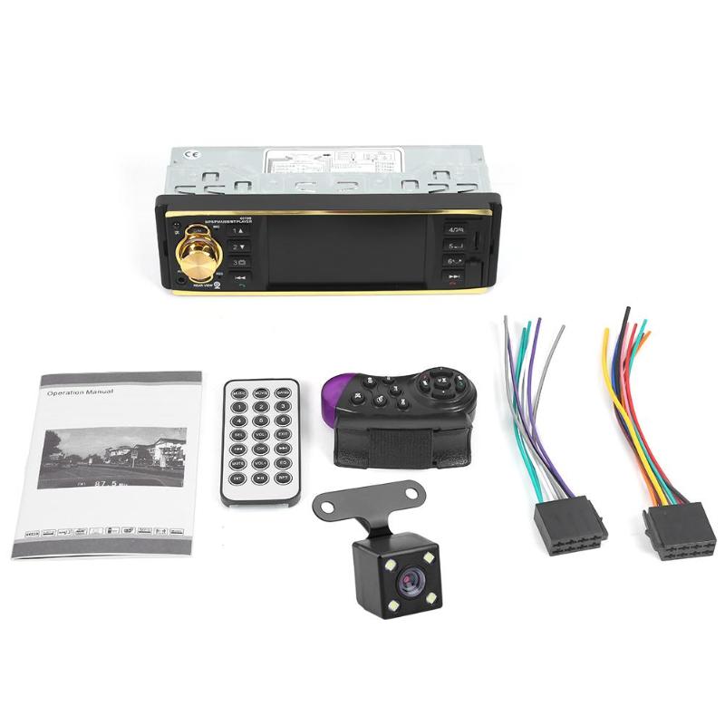 VODOOL-Autoradio 4019B 4.1 pouces | Autoradio 1 Din, Audio MP5, lecteur AUX FM, Bluetooth, Support d'autoradio, caméra arrière, télécommande: Set 2