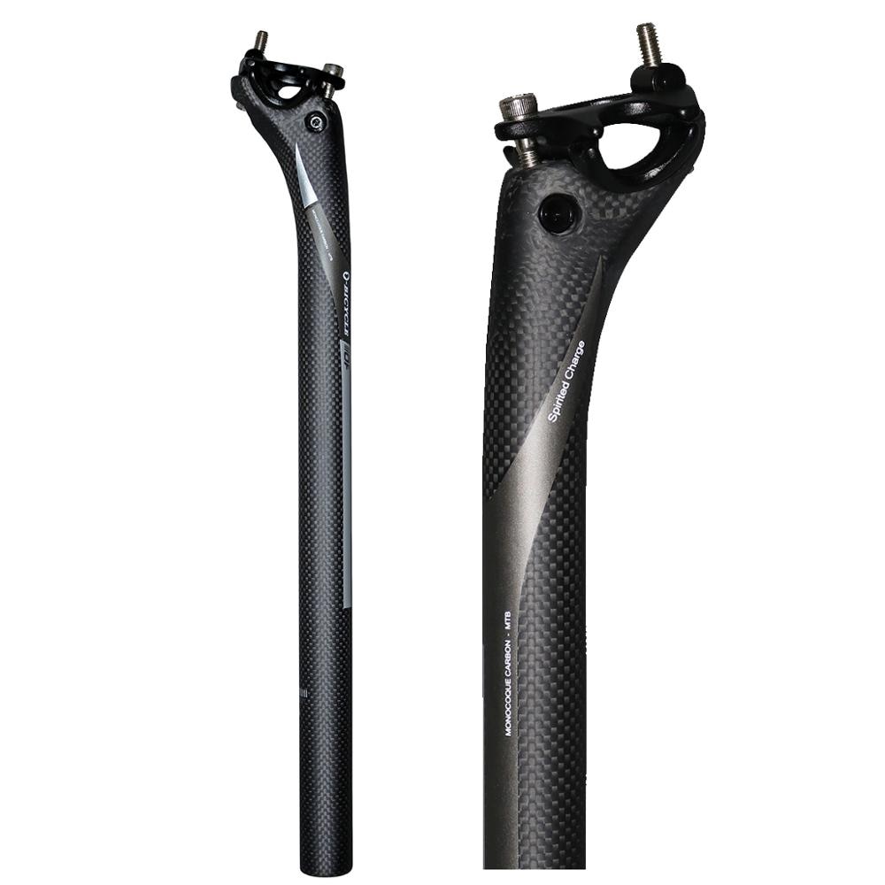 Tija de sillín 3k de 25MM, tubo de asiento de fibra de carbono, especial, /27,2/30,8x31,6/350mm, para bicicleta de montaña o carretera, novedad de 400