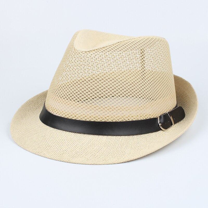Han stråhatte sommer cool mesh panama hat stort hoved mand plus størrelse fedora hat 58cm 60cm