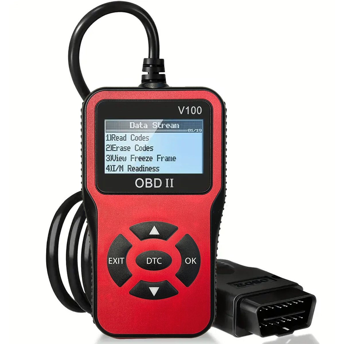 Automotive OBD2 Diagnose Scanner Code Reader Engine Fault Code Reader Scanner Kan Scan Tool Diagnose Voor Alle OBD II Protocol Auto: Rood