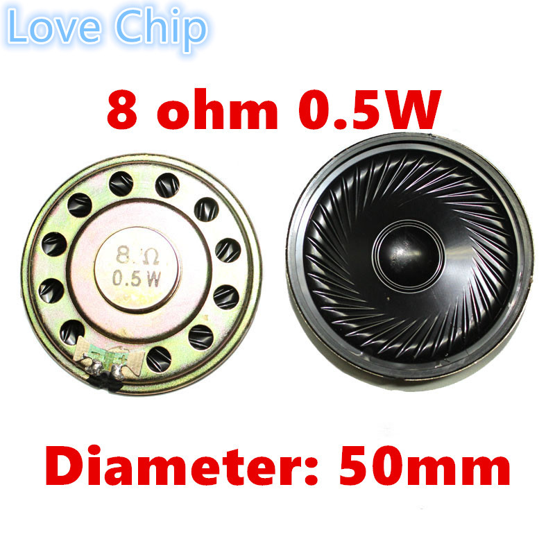 2 uds Mini altavoz ultrafino Original 16 ohmios 8 ohmios 0,5/1/2 vatios 0,5 W 1W 2W 3W 8R diámetro 50MM 57MM 66MM 77MM altavoz: Beige