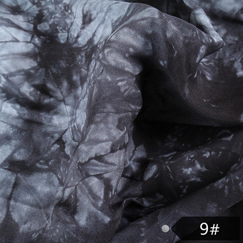 50x140cm cravate-teinture impression glace soie coton tissu Anti-rides tissu respirant couture tissu bricolage à la main Patchwork accessoires: 09