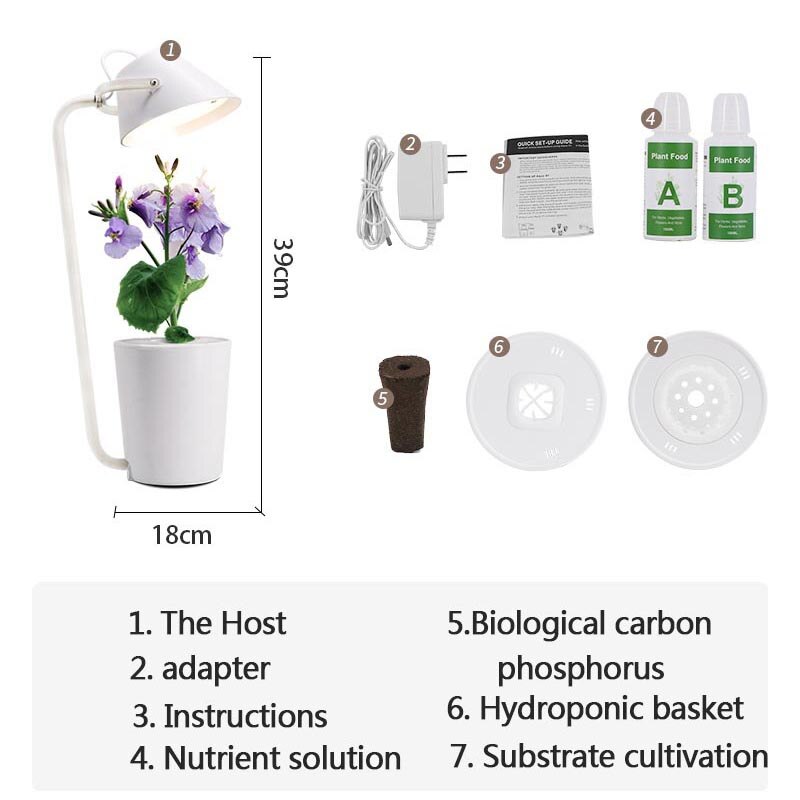 Soilless dyrkning smart urtehave sæt led vokse lys bordlampe haveplanter blomst hydroponics system vokse teltkasse
