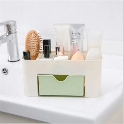 Makeup etui plast make-up arrangør opbevaringsæsker kosmetik beholder holder smykker diverse æske hjem