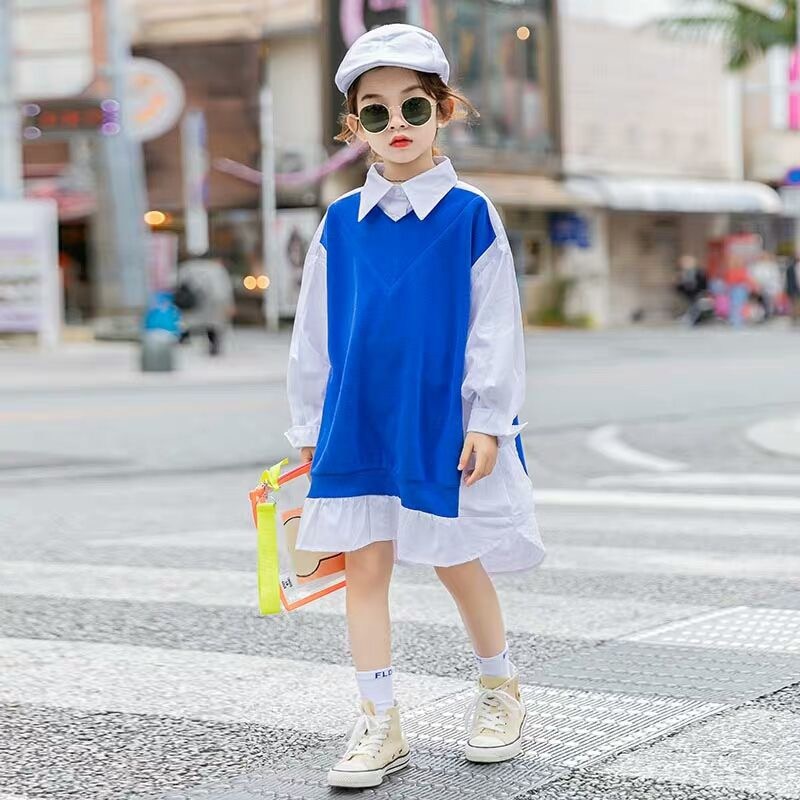 Ropa coreana para niños y niñas, camisas de manga larga, camisa de estilo universitario para niños de 3 a 13 años, primavera y otoño: 130