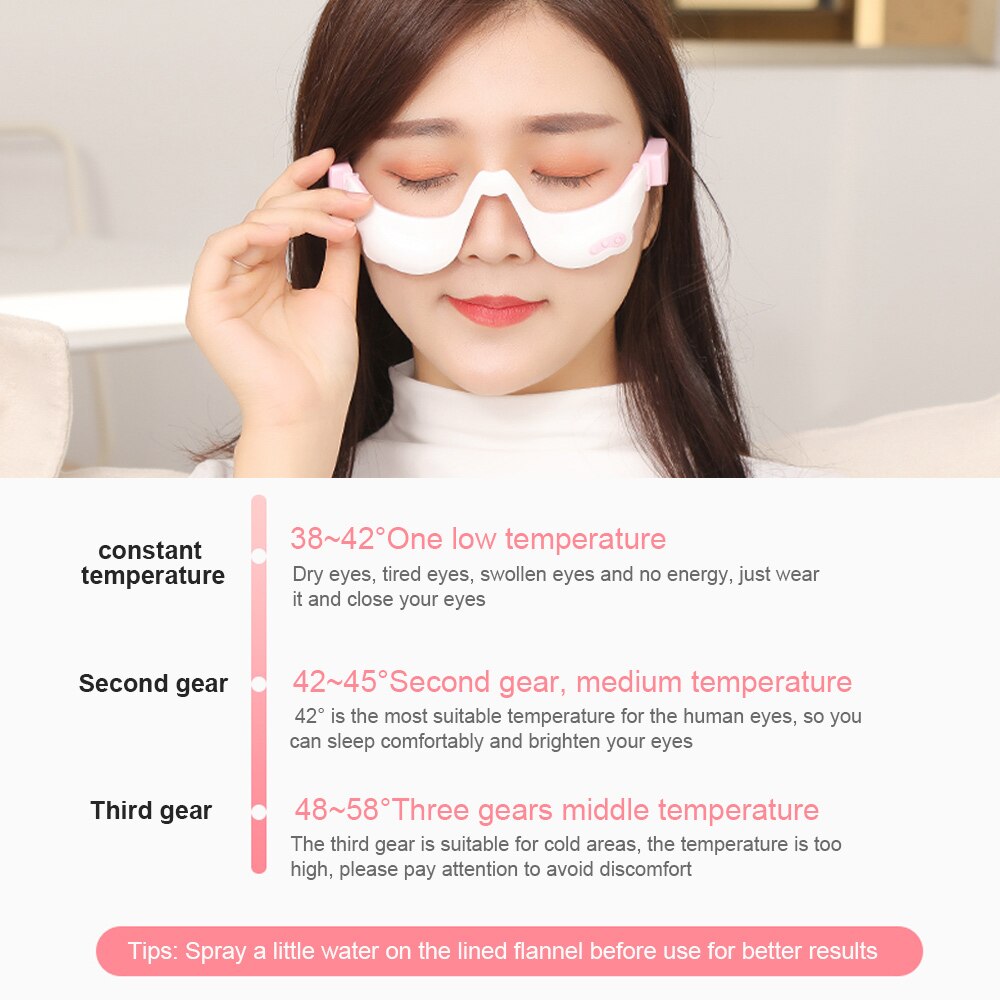 Gafas de masaje de ojos eléctrico 3D, EMS, importador Facial, vibración, masaje iónico, eliminación de arrugas antienvejecimiento, bolsa para ojos, ojeras