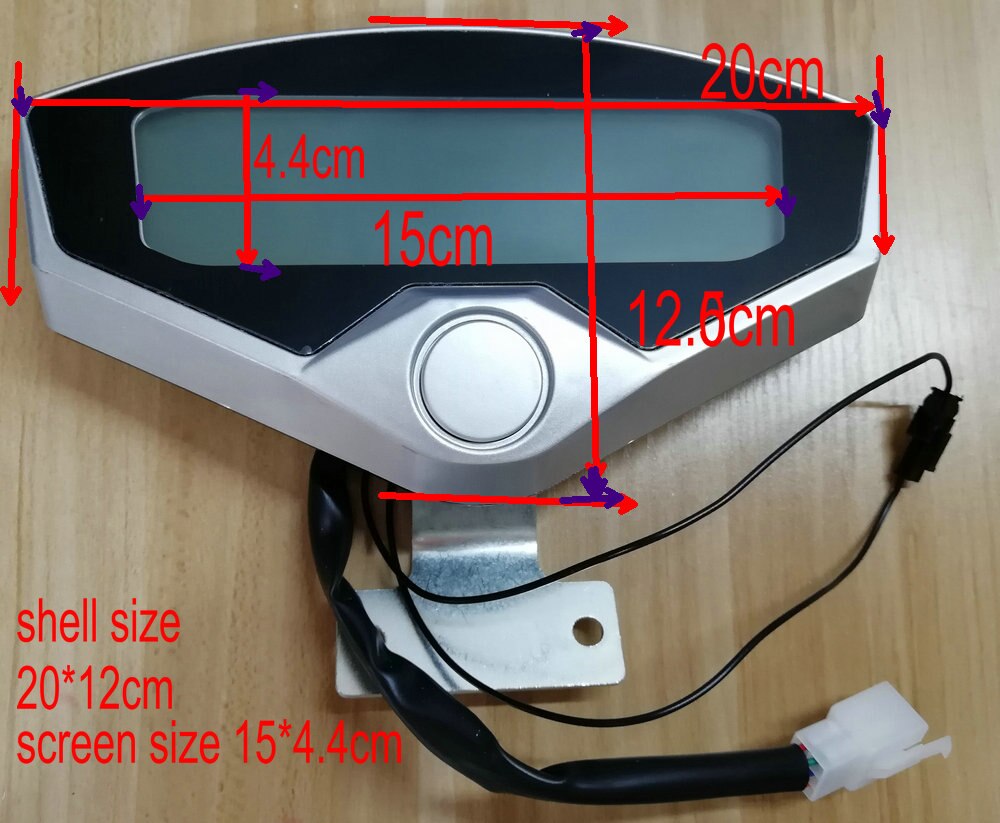 Speedometer Lcd Display Battery Indicator Instrument for Electric Scooter Bicycle MTB ATV Tricycle Mobility MOTORBIKE Gauge