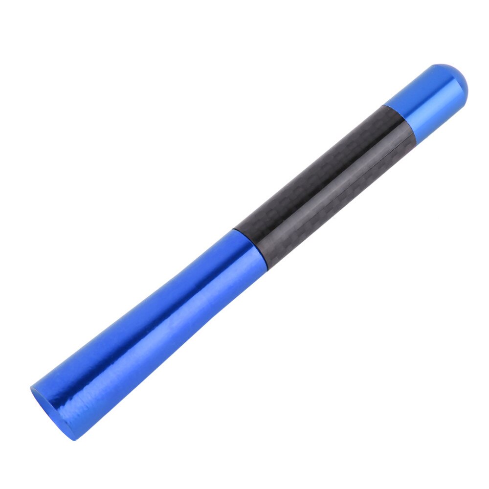 1 stück 12CM Radio Auto Antenne Antenne Kurz Antenne Auto Dekoration Kohlenstoff Fiber verrotten/SILBER/BLAU Für Ford/Fokus/Toyota: Blau