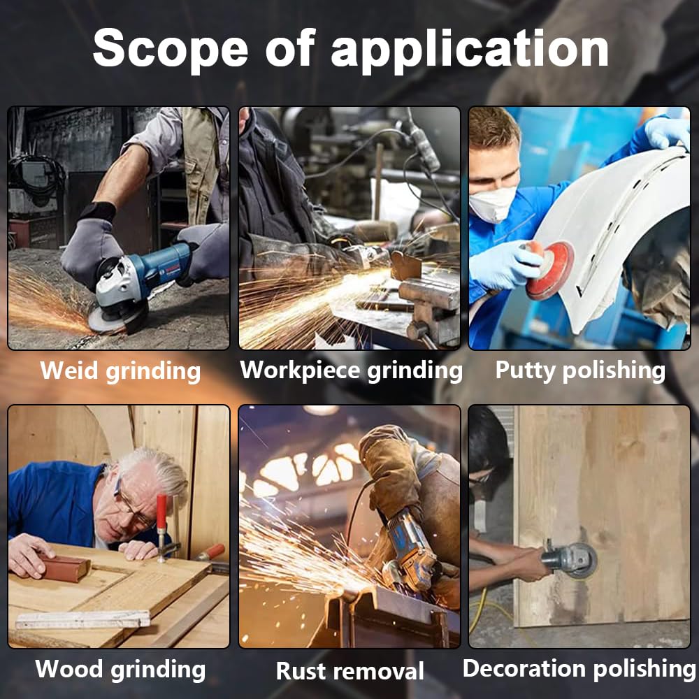 Loonpon 4.5 "115mm Nylon Fiber Flap Polijstschijf Schuursponsje Schurende Buffing Slijpschijf voor Haakse Slijper Metalen oppervlak