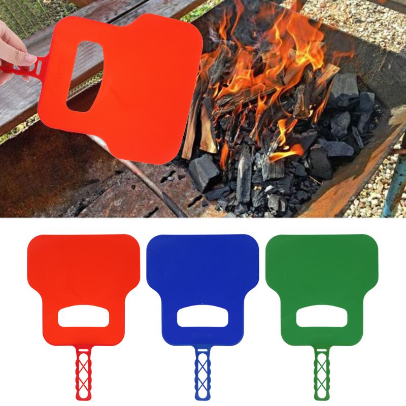 Bbq handvev fläkt grillfläkt verktyg manuellt förbränningsstöd utomhusmatlagning