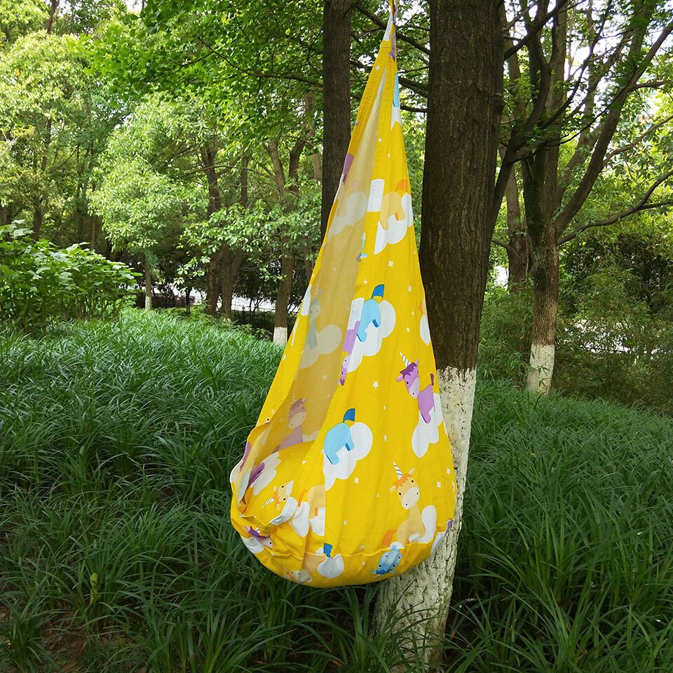 Kleurrijke Eenhoorn Kinderen Hangmat Tuinmeubelen Schommel Stoel Indoor Outdoor Opknoping Seat Kind Schommel Patio Draagbare