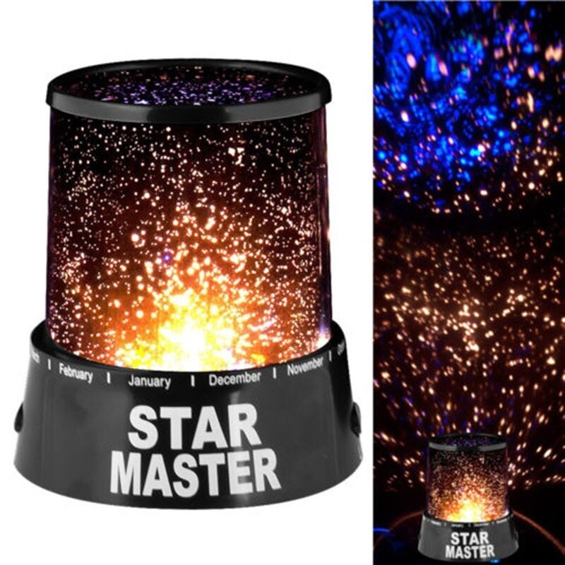 Kleurrijke Sterrenhemel Projector Nachtlampje Rotatie Starry Moon Night Lamp Usb Opladen Voor Romantische Baby Kinderen