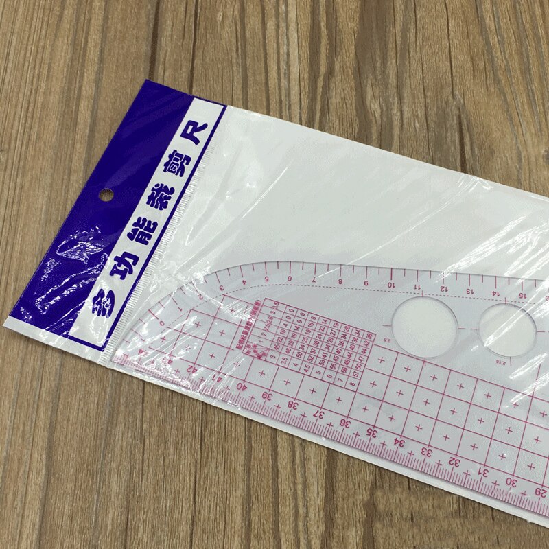 Mul-tifunction Cutting Ruler Plate Making Clothing Sample Yardstick Built-in Scale Drawing Rule Armhole Curve Plastic Sewing ACC