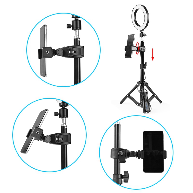 Statywy Selfie Stick z pierścieniem wypełniającym światło ściemniana obręcz lampa doprowadziło kamera studyjna lampa pierścieniowa telefon fotograficzny lampa robić nagrań wideo