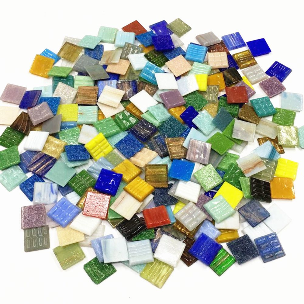 30Pcs 60Pcs Mosaic Inlay Tiles DIY Wall Handmade Glass Mica Piece Regular Collage Material Craft 2cm ZXY9831