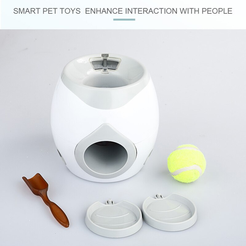 Dog Training Toy Automatic Pet Feeder Tennis Awards Machine Interactive Pet Ball Toys Food Reward Launcher Slow Feeder For Dogs