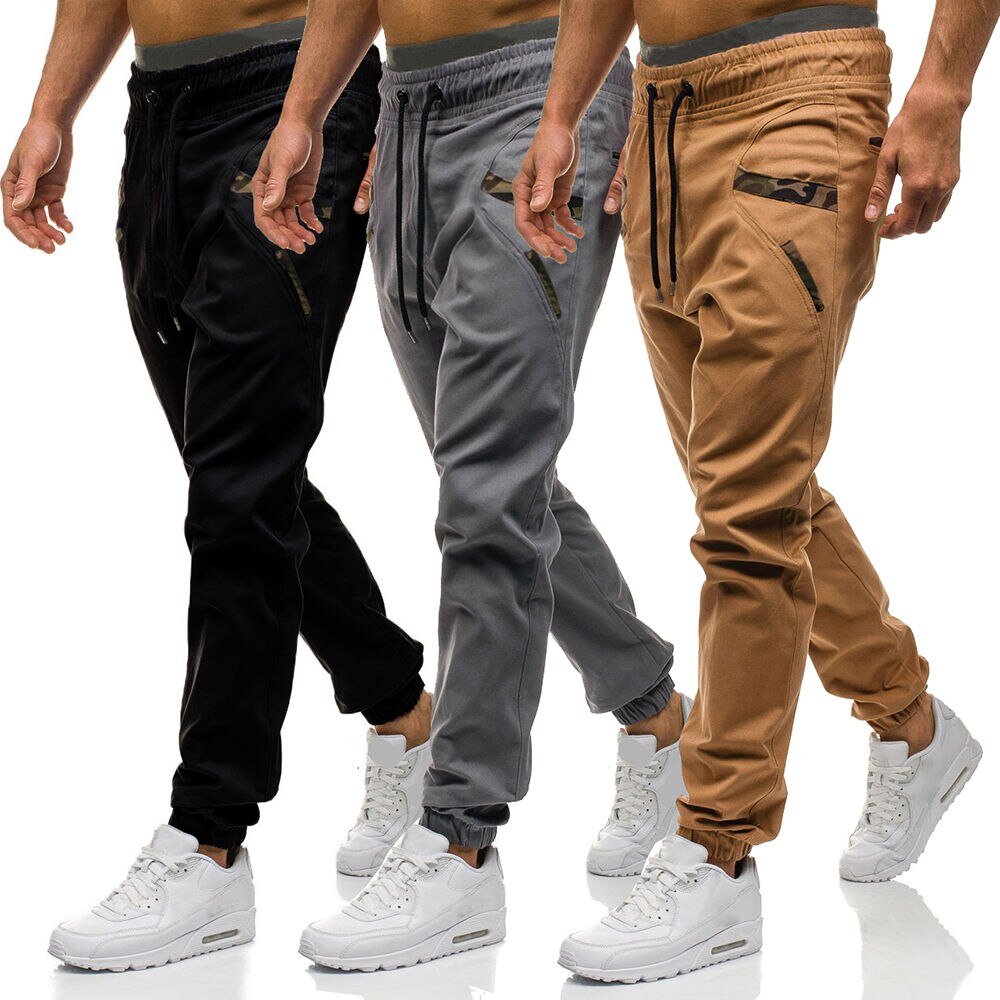 Joggingbroeken joggingbroeken heren losse pijpen casual trendy smalle broeken zak camouflage heren sport streetwear