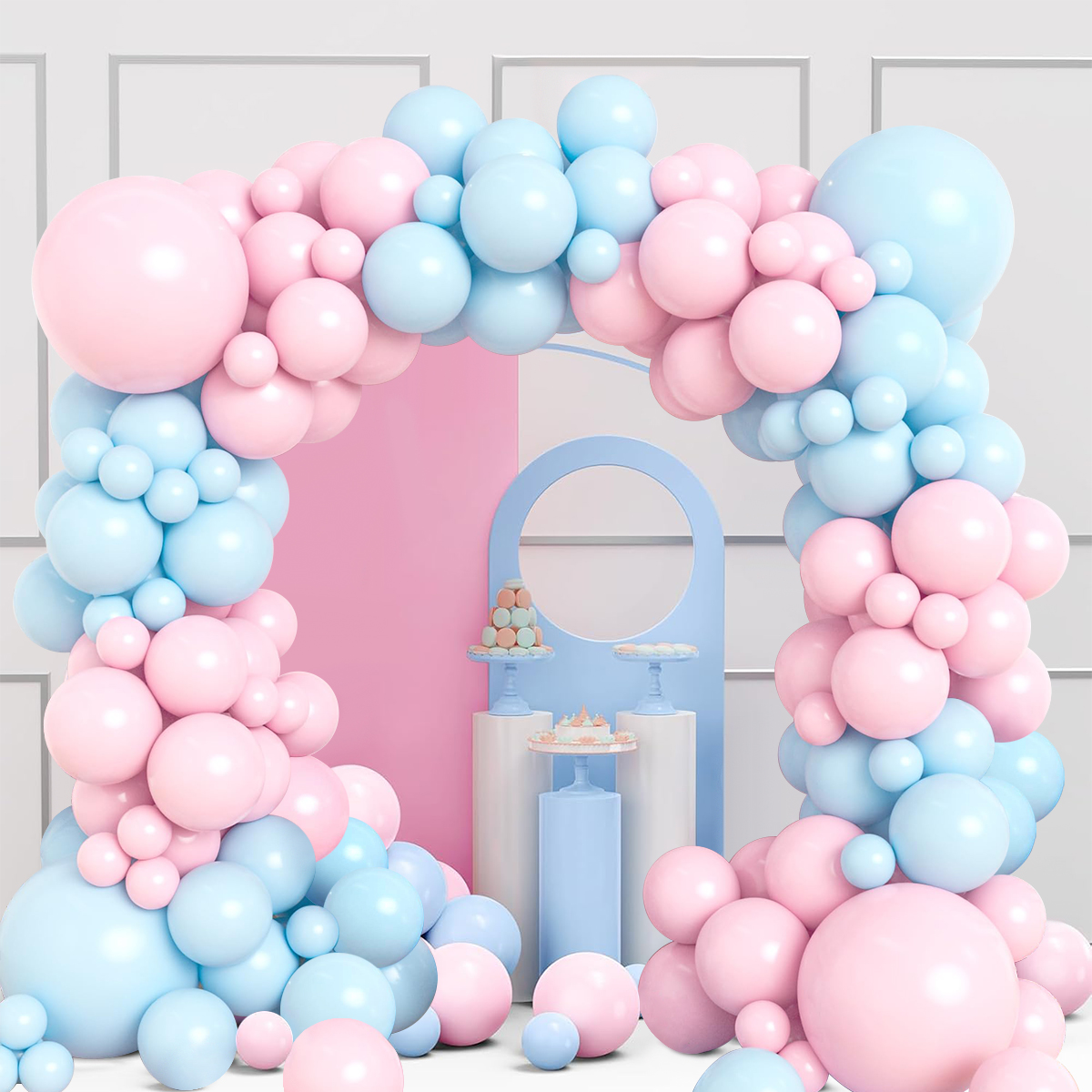 Kit de arco de guirnalda de Globos de mariposa rosa y morado, decoración para de boda, Globos para niños, confeti, Globos de látex, decoración para de bienvenida de bebé y cumpleaños