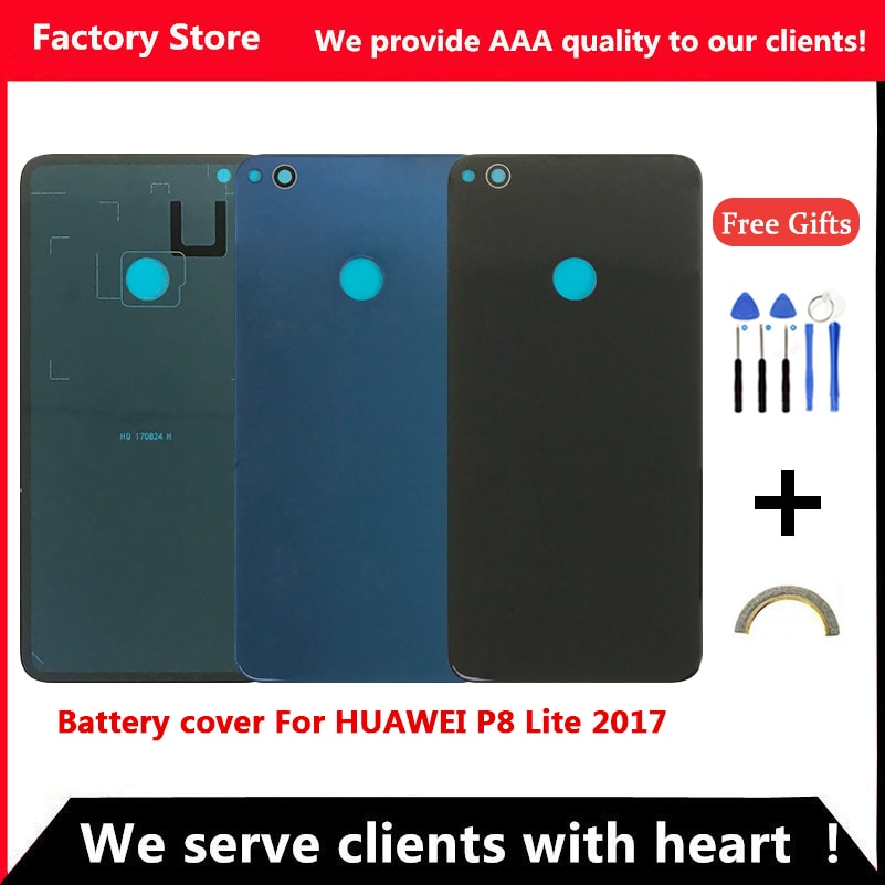 Aaa Batterij Back Cover Voor Huawei P8 Lite Batterij Cover Case Voor Huawei P9 Lite Back Cover + Camera Glas Lens