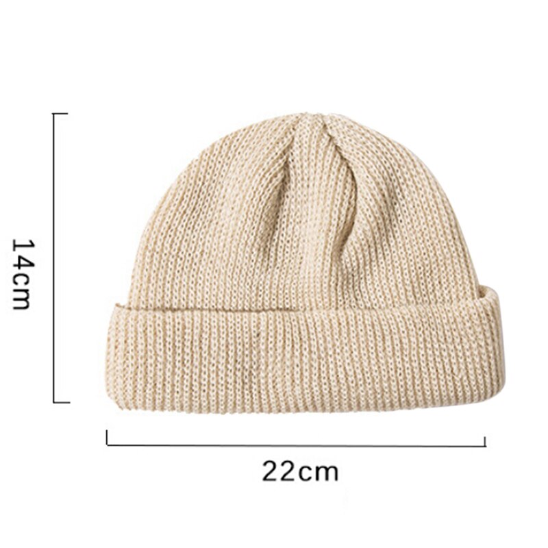 Unisex vinter svart grå rød ensfarget ribbestrikket lue luer for dame herre dame casual caps barn jenter gutter