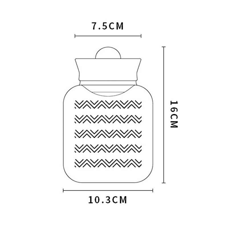 Explosion-Proof Silicone Water Bottle Portable Microwave Heating Cute Warm Handbag Knitted Cover