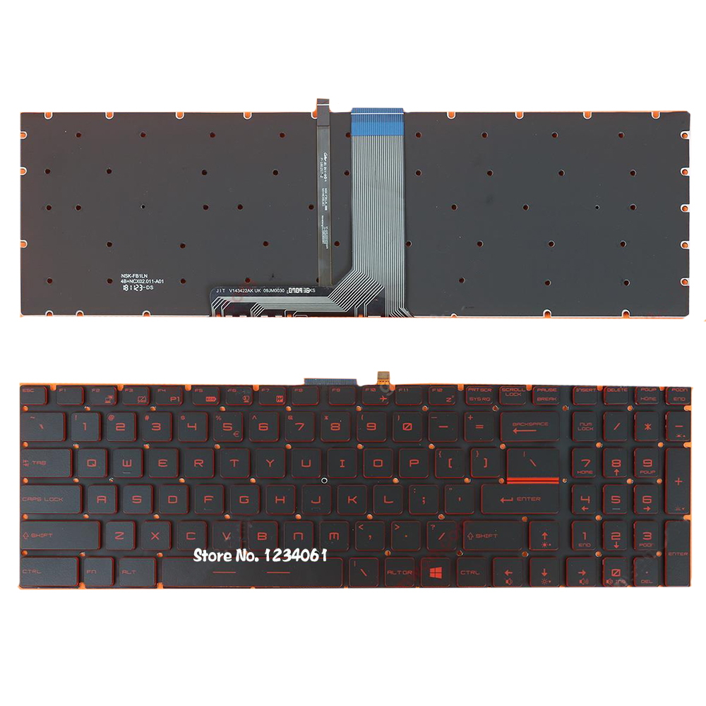 Original laptop keyboard For MSI GL72M GL62 GL72 6QC 6QD 6QF GV62VR GL62MVR GV72VR GL63 GL73 GL62M English US Backlit
