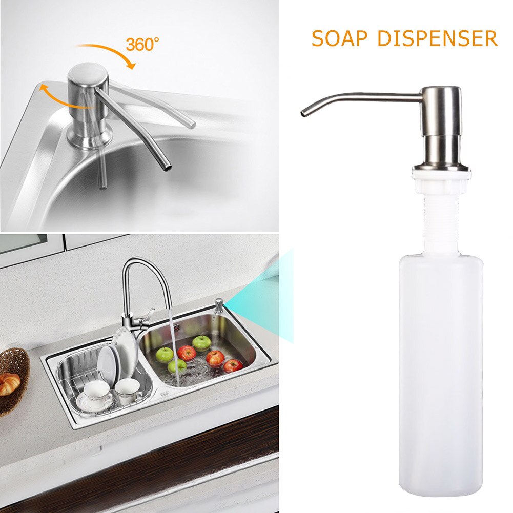 Kitchen Soap Dispenser Sink Liquid Soap Bottle Bathroom Detergent Liquid Hand Wash Soap Dispenser Pumps 300ml
