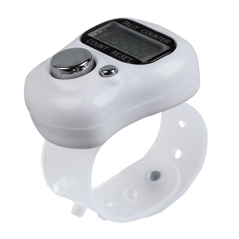 Mini LCD Electronic Digital Display Finger Hand Tally Counter Counting -White: Default Title