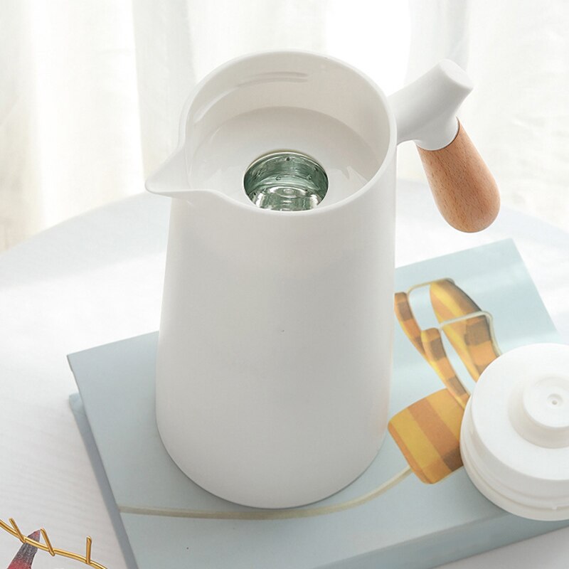 1L Gl Liner Vacuum Flask Water Jug Home Office Insulation Leakproof Water Pot for Coffee Tea Thermal