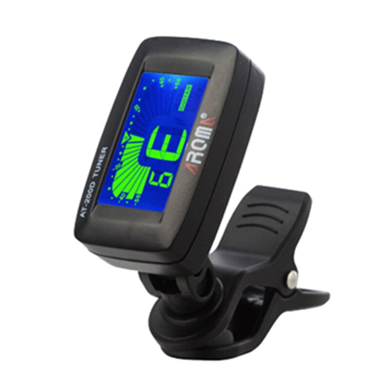 Guitar Tuner Universal Clip On with Digital Chromatic LCD for Acoustic Guitar Bass Ukulele Violin Tuning Tuner: Black