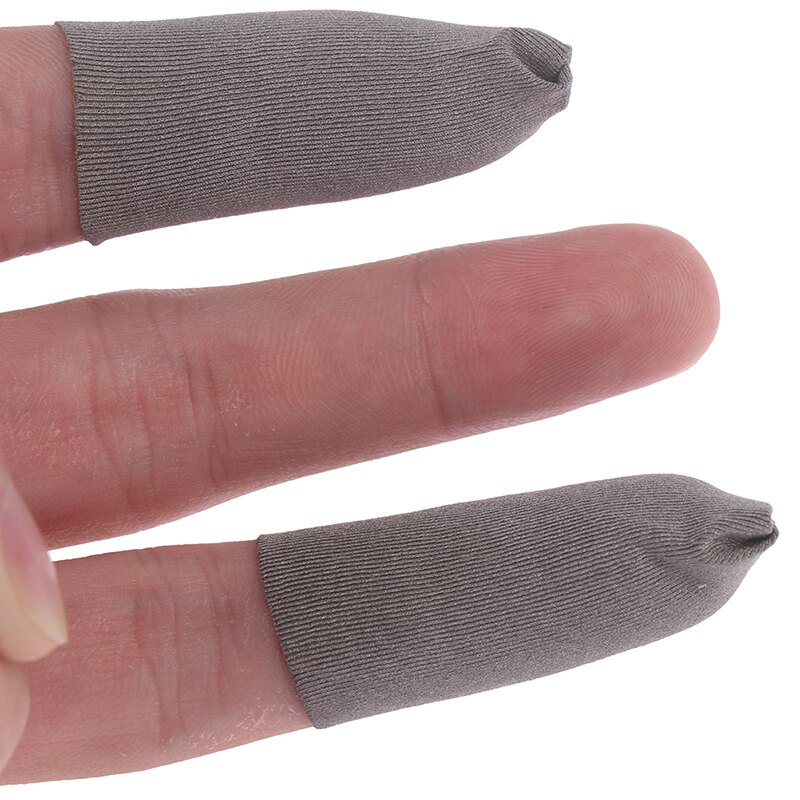 1 par respirável dedo capa móvel controlador de jogo manga dedo touchscreen sweatproof luvas para jogos telefone