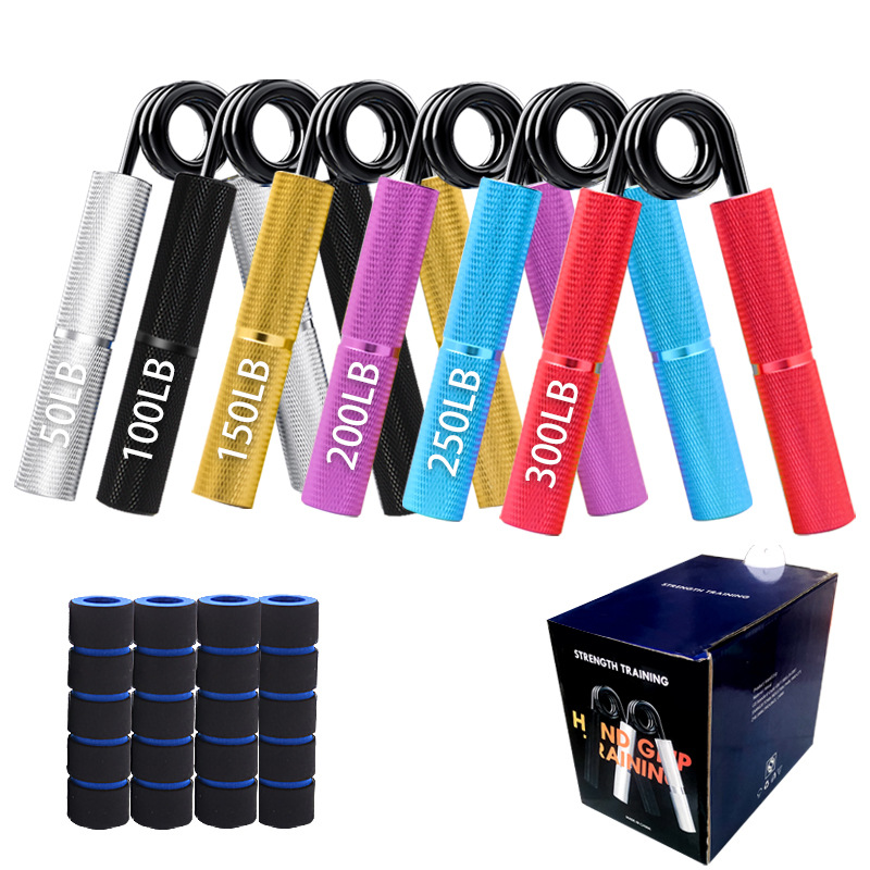 Pinza de mano 50LB-300LB, fortalecedor de Metal, ejercitador de dedos, fuerza de agarre, entrenador de brazos musculares, recuperación, muñeca, equipo de gimnasio: Multicolor