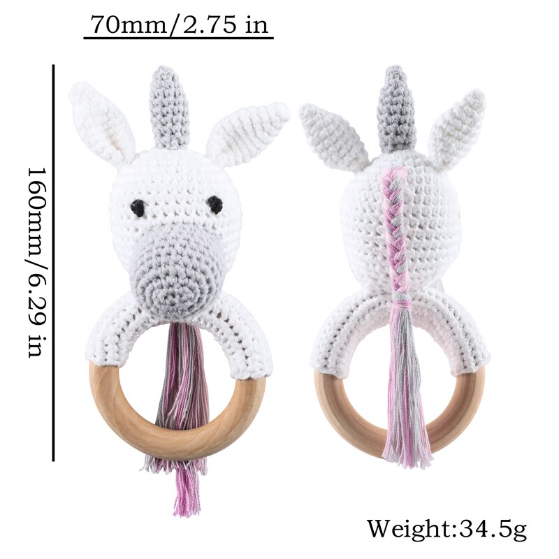 Lassen sie Machen 1PC Baby Rasseln Häkeln Ebene Kaninchen Hund betroffen Fitnessstudio Spielzeug Hängen Bett Glocke 0-12 monate Nette Baby Pädagogisches Spielzeug