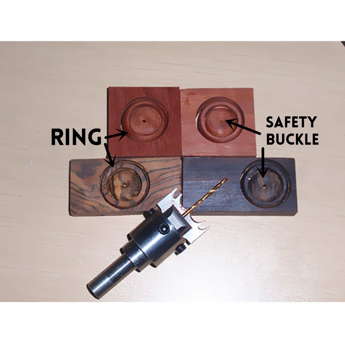 Ringborr multifunktionsmaskin för tjocka ringar i trä höghastighetstål träborrsats 15-22mm