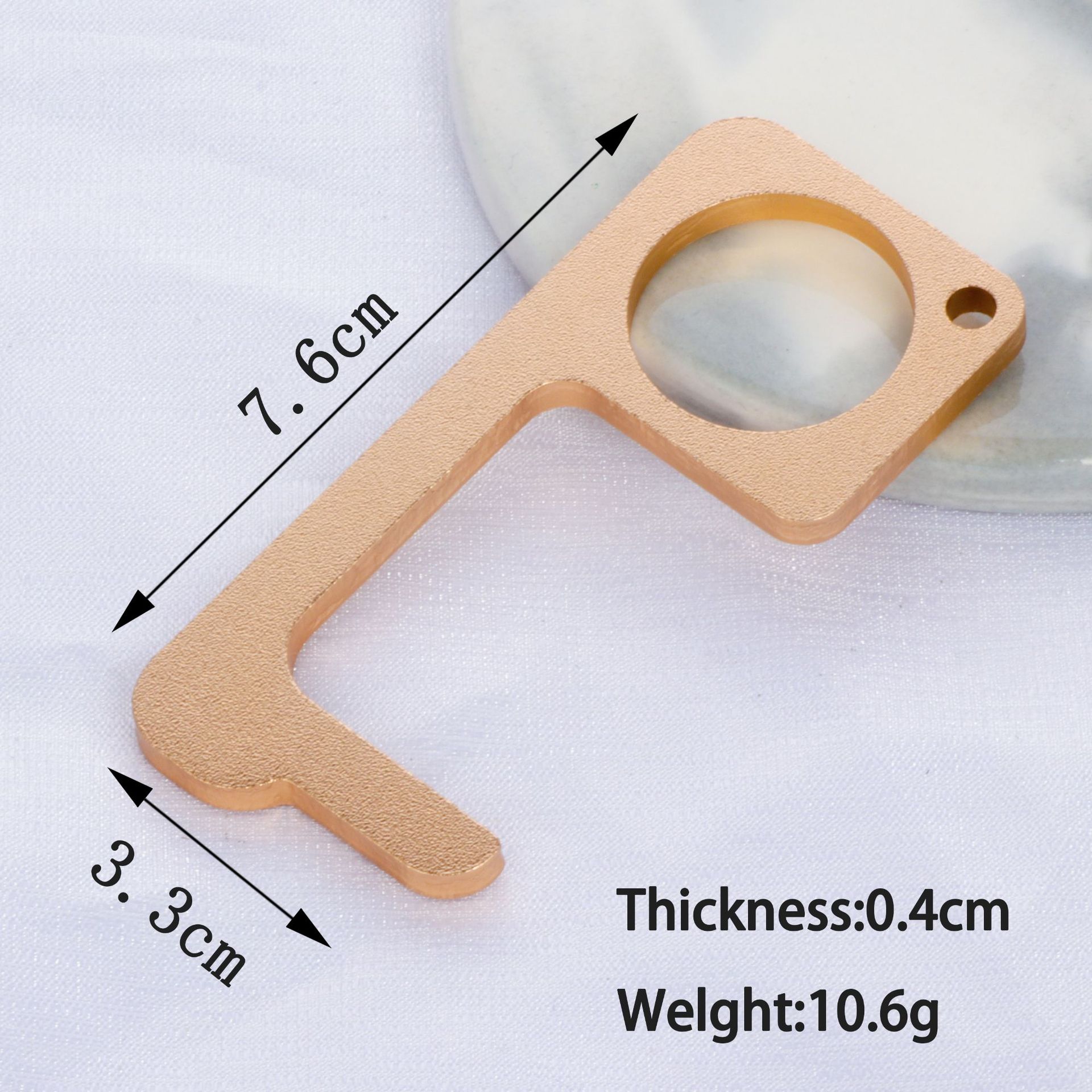 Anti-Contact Keychain Hygiene Hand Epidemic Prevention Anti-Touch Keychain Isolation Keychain EDC Door Opener