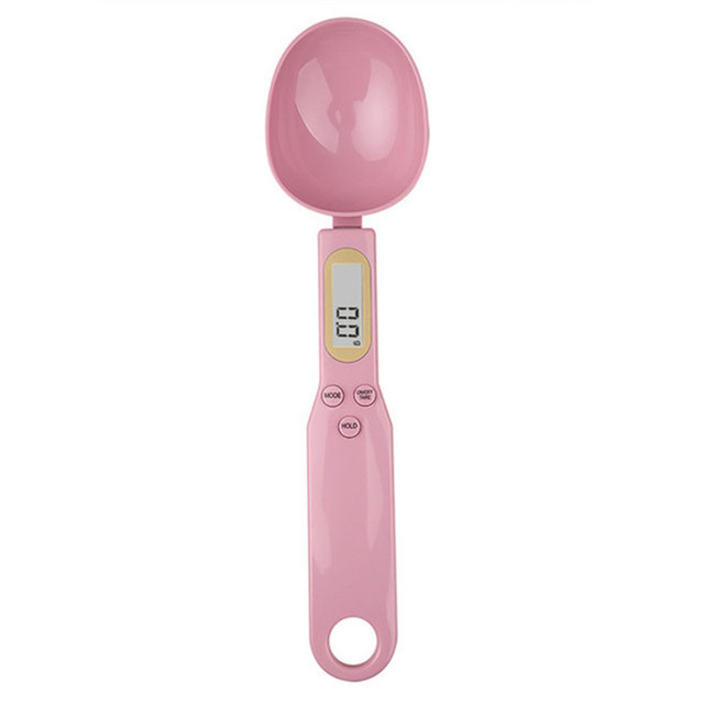 Báscula Digital de cocina, Mini cuchara, báscula electrónica LCD para alimentos, herramienta de cocina de medición de peso de 0,1-500g para hornear café con leche: YELLOW