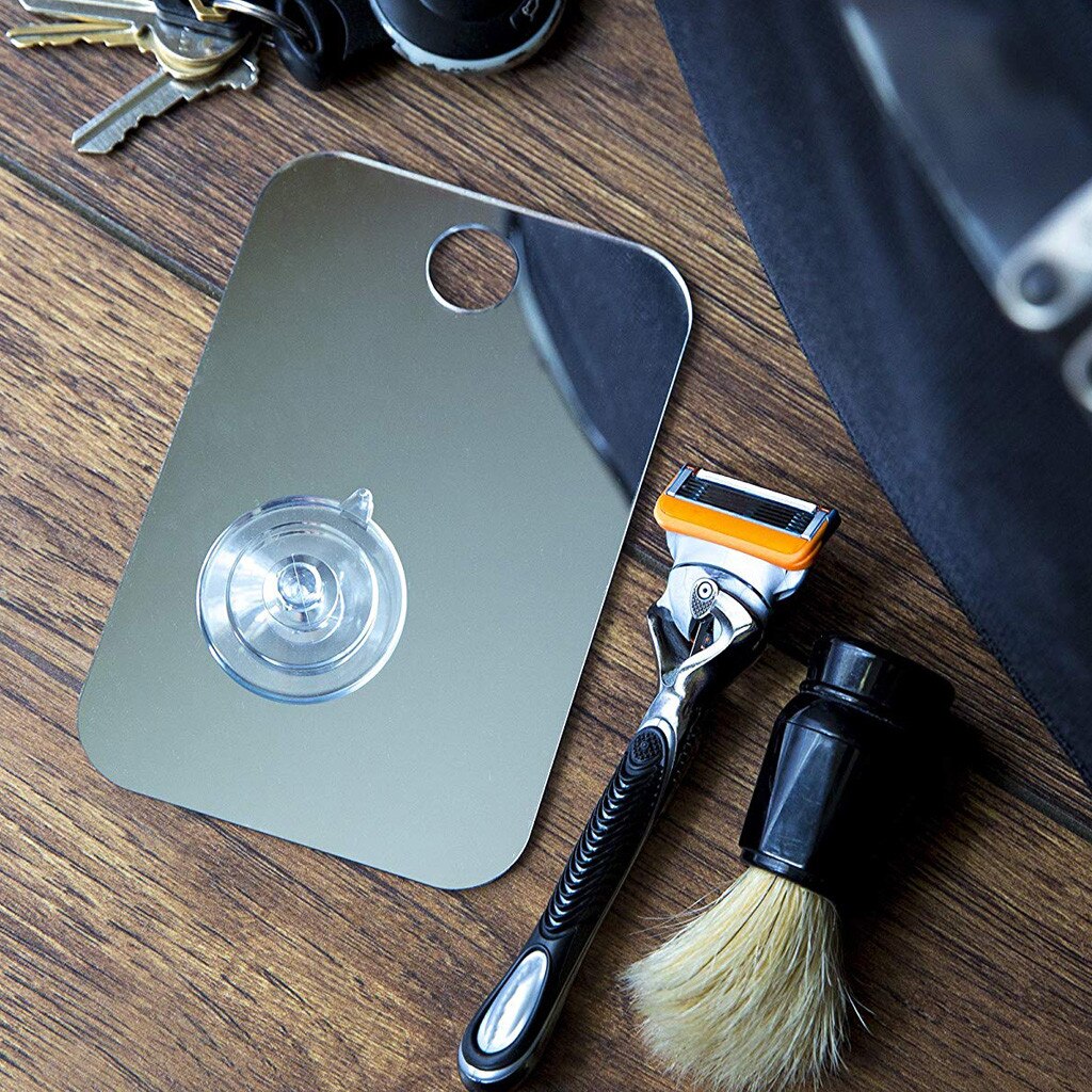 Fog Free Wall Mirror Travel Unbreakable Acrylic Makeup Shaving Mirror Home Shower Makeup Tool Bathroom Accessories #T5P