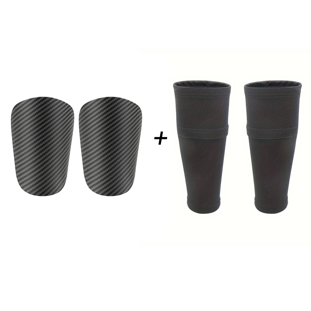 voetbal scheenbeschermers elastische ademende voetbal beenbeschermer anti unisex voetbal beschermende uitrusting voor volwassenen kinderen: L / Black